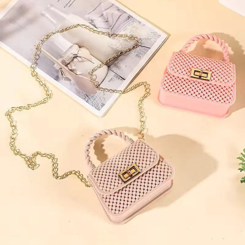 Beaded Chain Crossbody Bag