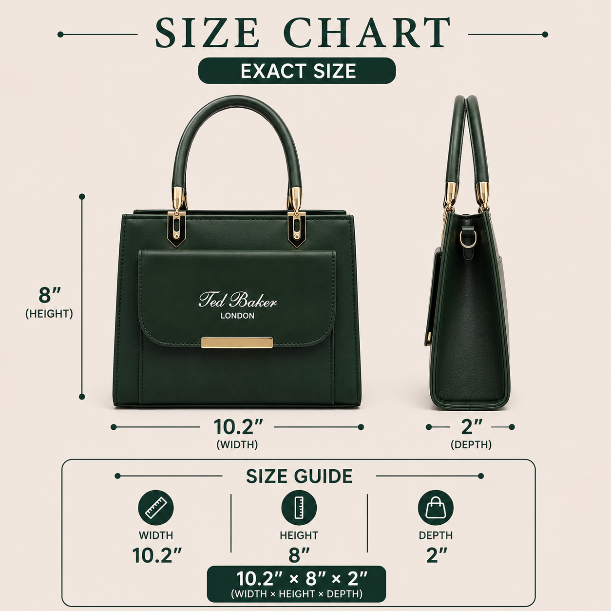 Emerald Grace Structured Handbag