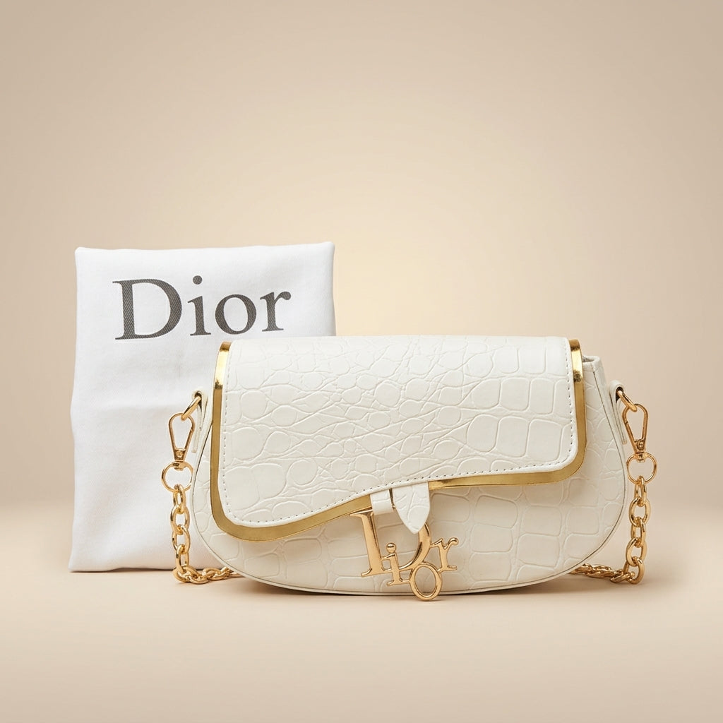 Croc Rexine Shoulder Bag