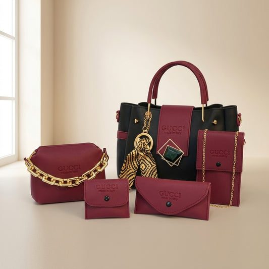 Luxury 4-Piece Leather Handbag Set for Women