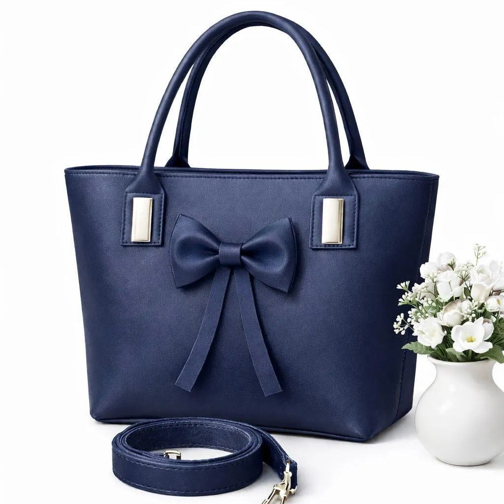 Leather Plain Shoulder Bag