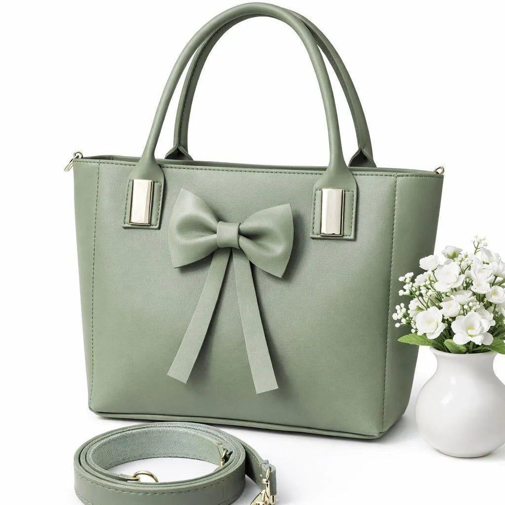 Leather Plain Shoulder Bag