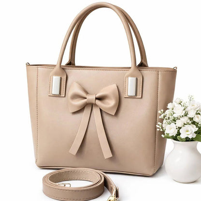 Leather Plain Shoulder Bag