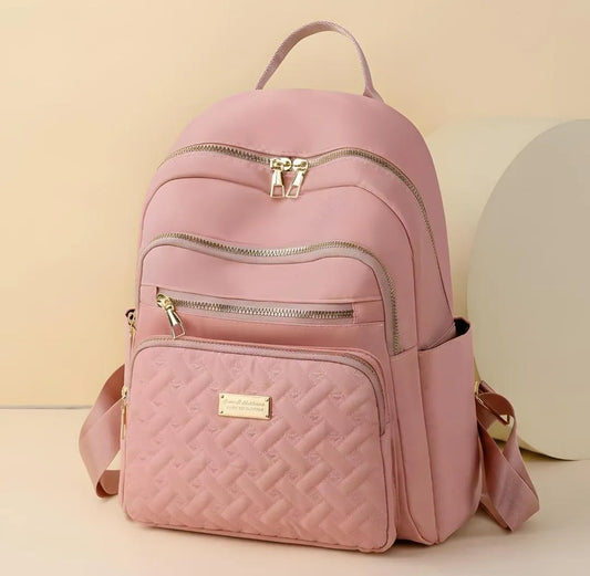 Premium Pink Embroidered Multipurpose Backpack