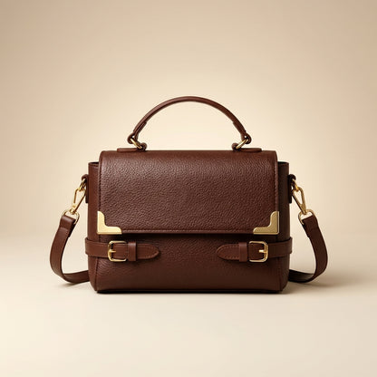 Leather shoulder Bag Medium Long Strap