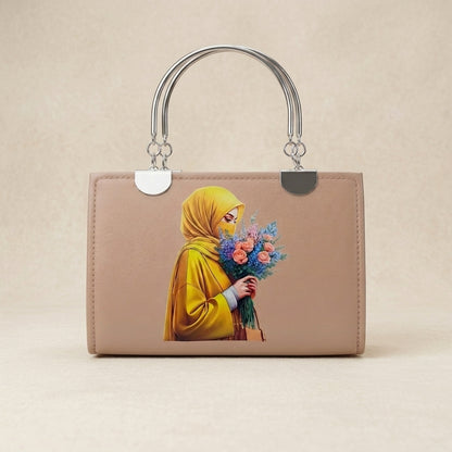 Elegant Hijabi Girl Printed Handbag for Women