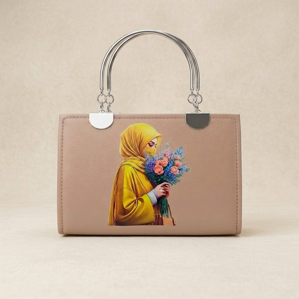 Elegant Hijabi Girl Printed Handbag for Women