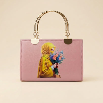 Elegant Hijabi Girl Printed Handbag for Women