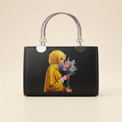 Elegant Hijabi Girl Printed Handbag for Women