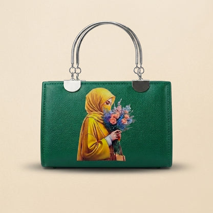 Elegant Hijabi Girl Printed Handbag for Women