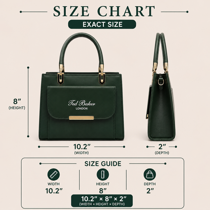 Emerald Grace Structured Handbag