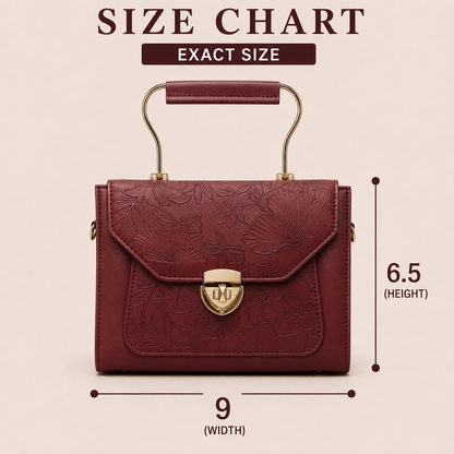Premium Floral Embossed Handbag for Women