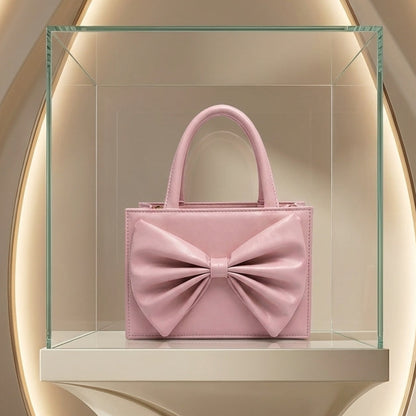 Elegant Bow Detail Structured Handbag