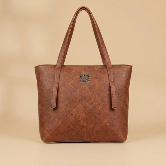 Premium Faux Leather Tan Handbag for Women