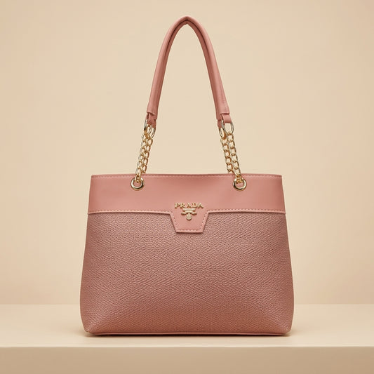Luxury Women’s Textured Pink Handbag