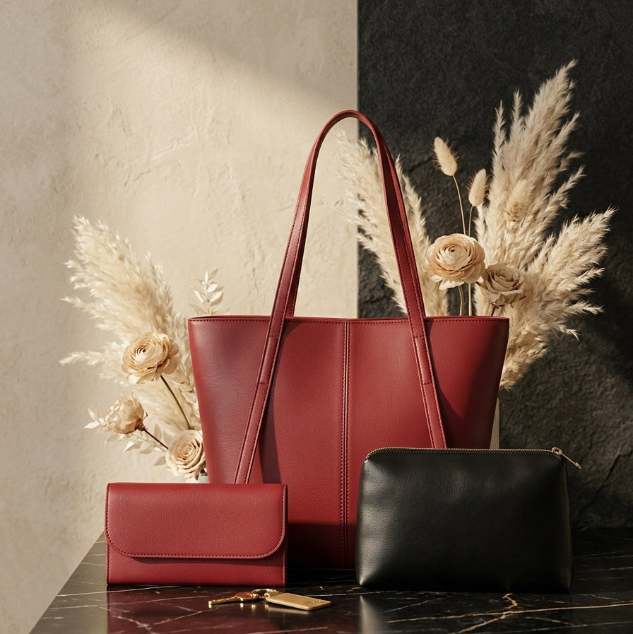 Chic 3-Piece Handbag Set