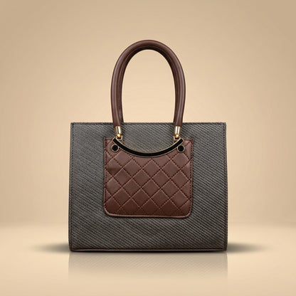 Elegant Quilted Front Pocket Tote