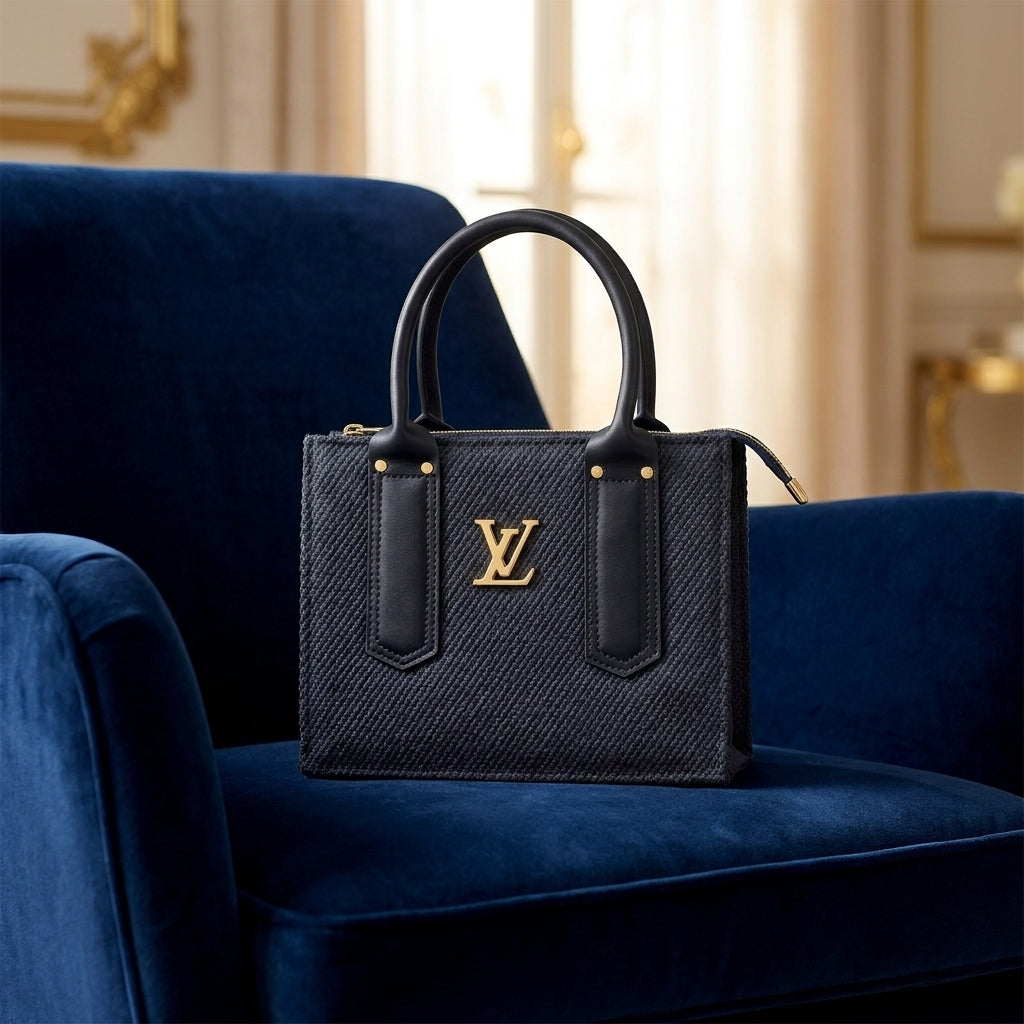Midnight Elegance Structured Tote