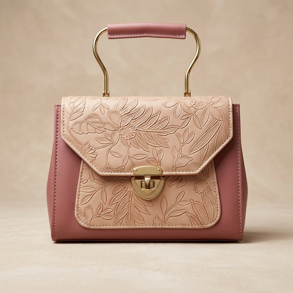 Premium Floral Embossed Handbag for Women