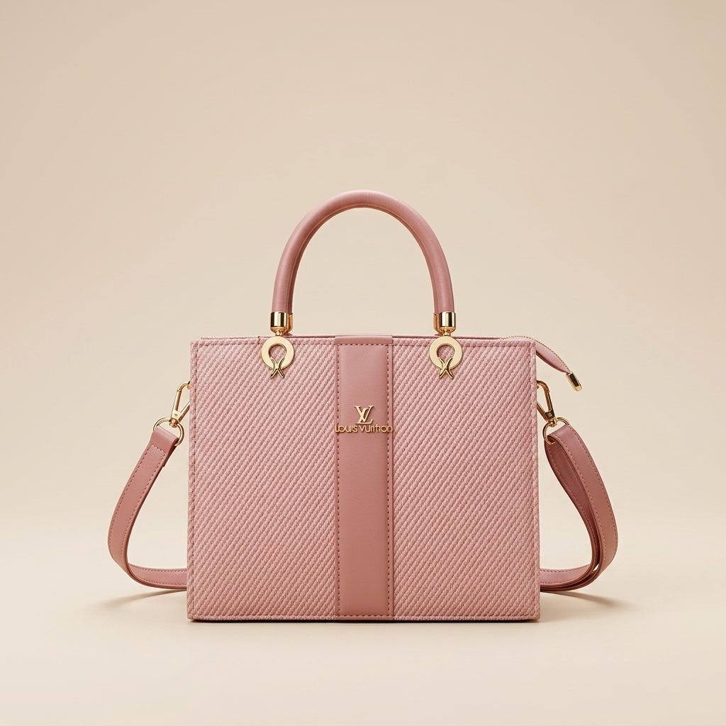 Blush Elegance Structured Tote Bag for Women