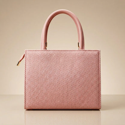 Blush Elegance Structured Tote Bag for Women