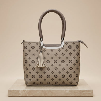 Women's Premium Tote Bag with Metal Handle Detail