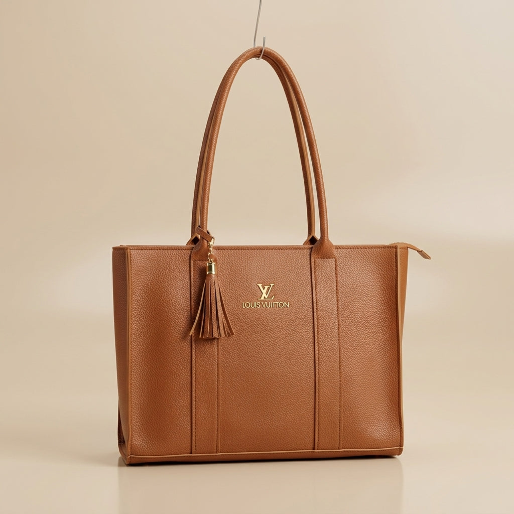 Premium Shoulder Handbag with Tassel Detail