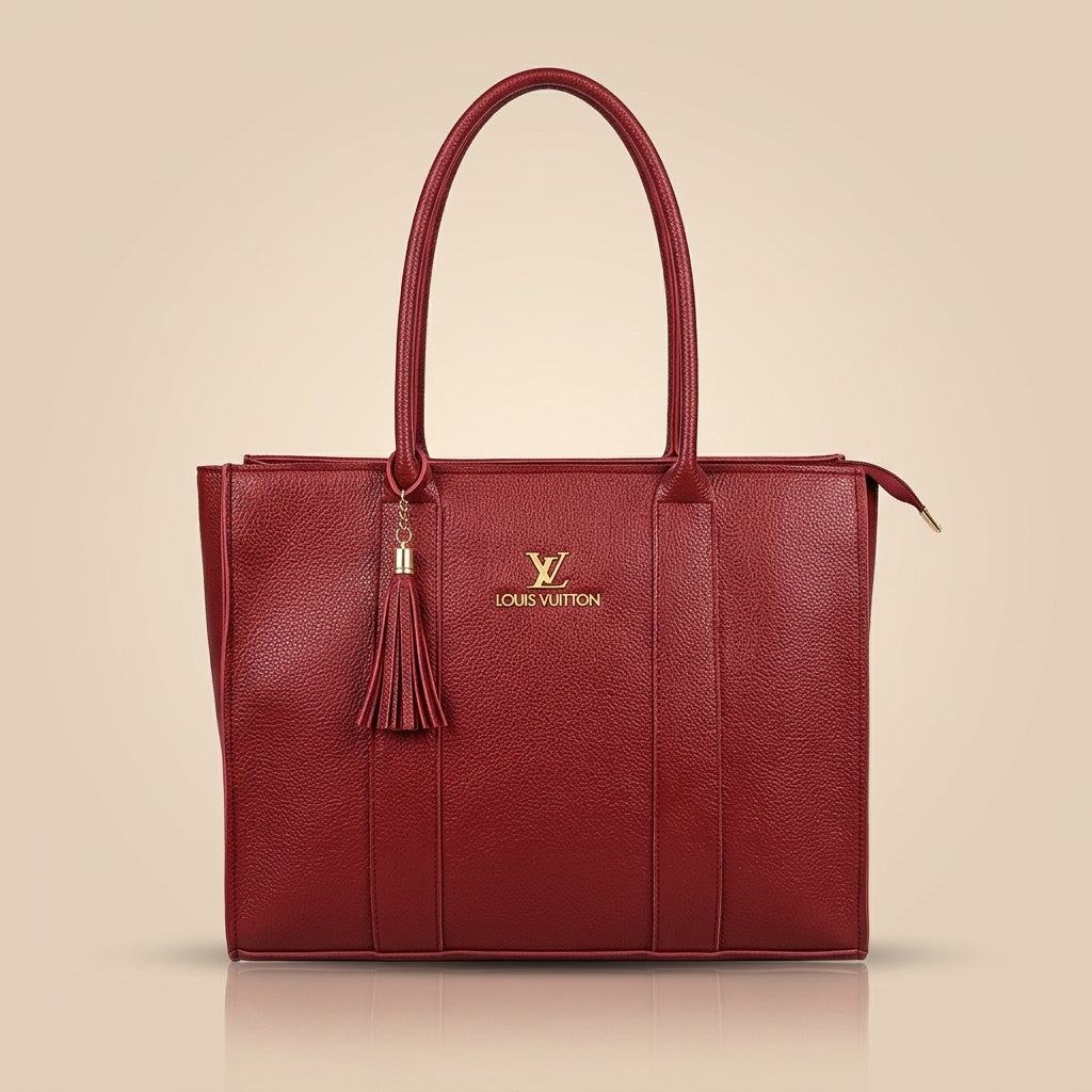 Premium Shoulder Handbag with Tassel Detail