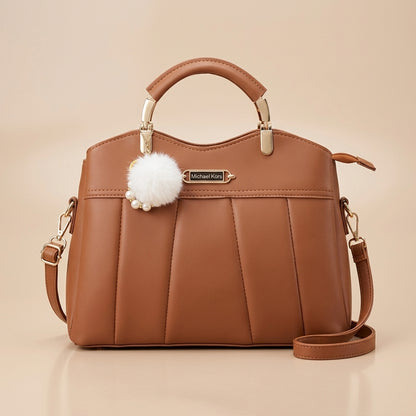 Premium Shoulder Bag with Charm Accessory