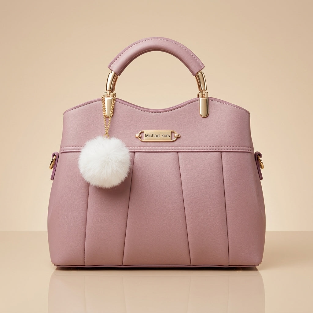 Premium Shoulder Bag with Charm Accessory