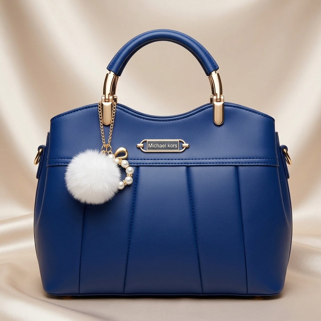 Premium Shoulder Bag with Charm Accessory