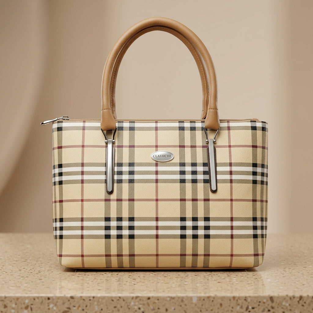 Signature Pattern Tote Bag for Women