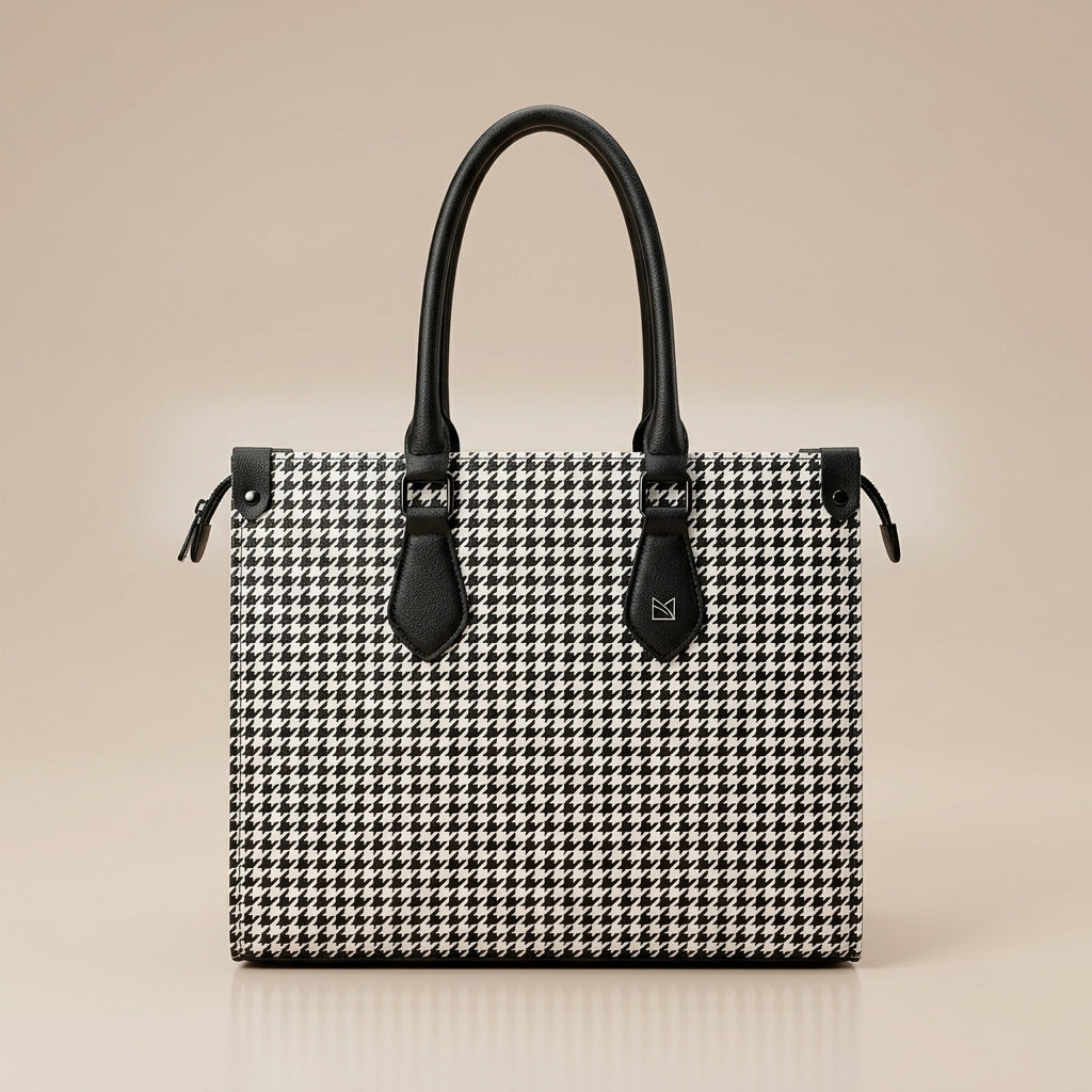 Classic Checkered Tote Bag for Women