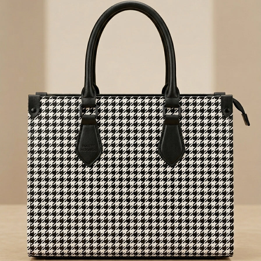 Classic Checkered Tote Bag for Women