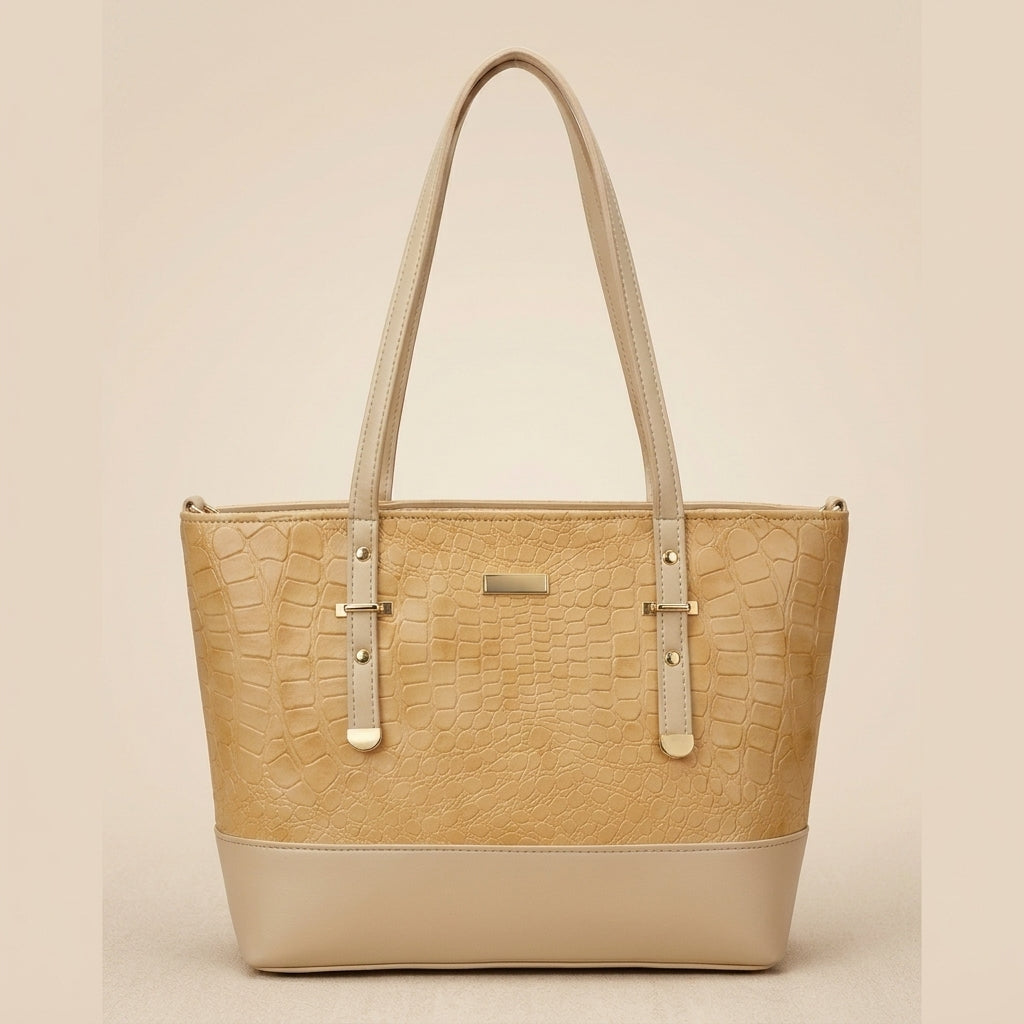 Luxury Croc Texture Tote Bag for Women