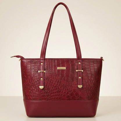 Luxury Croc Texture Tote Bag for Women