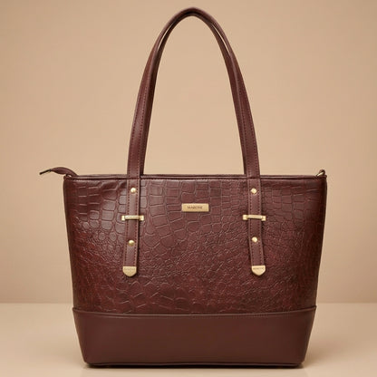Luxury Croc Texture Tote Bag for Women