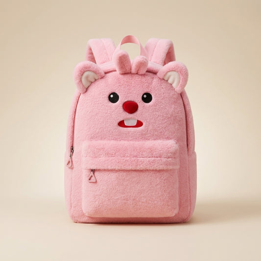 Lovely Bear Design Cotton Backpack for Girls