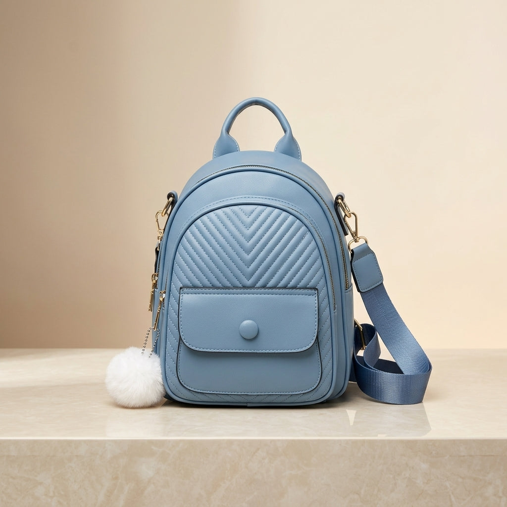 Modern Leather Crossbody Backpack for Girls