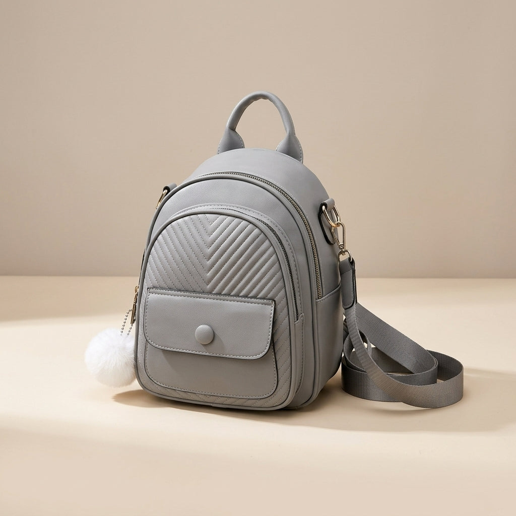 Modern Leather Crossbody Backpack for Girls