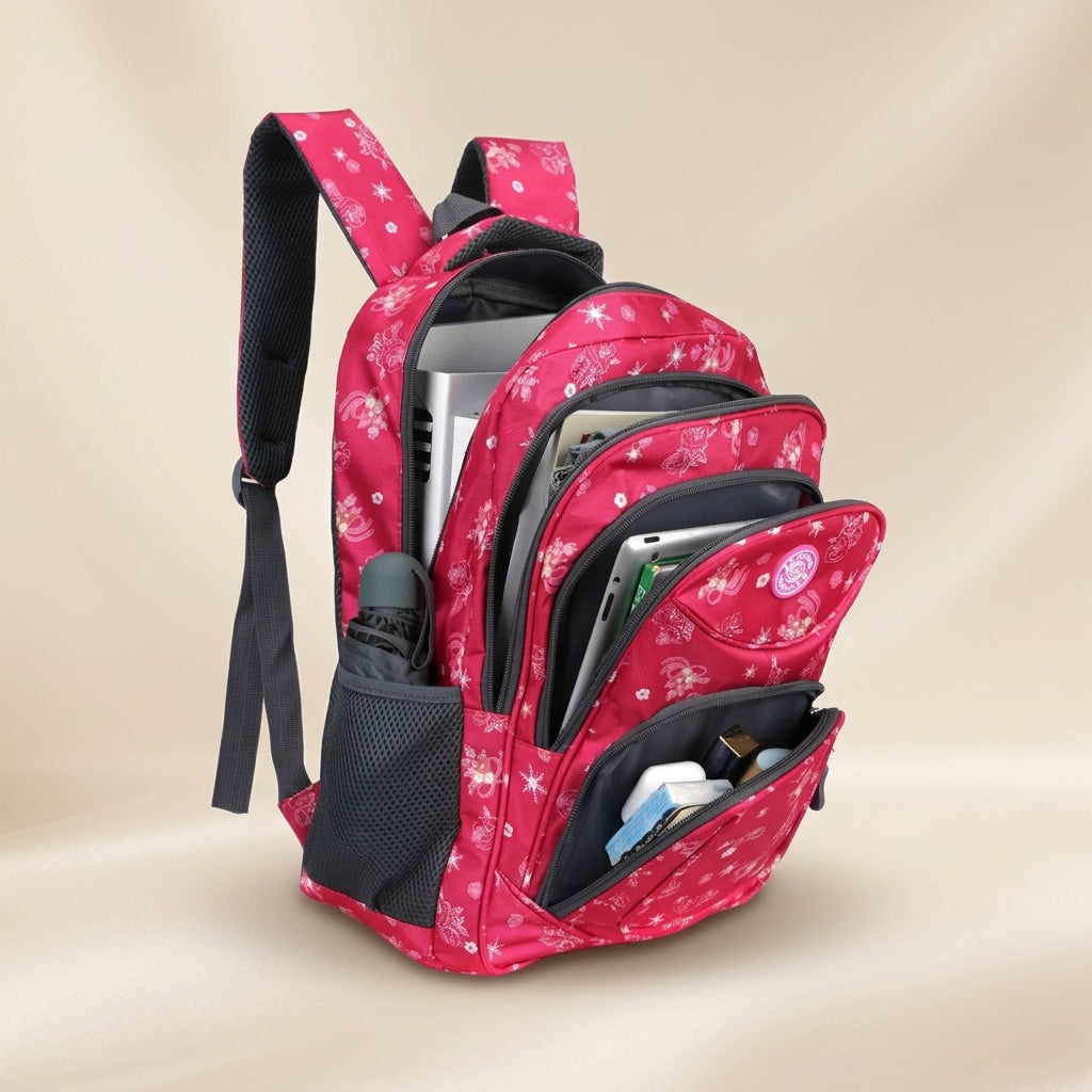 Stylish Floral Backpack for Girls Students