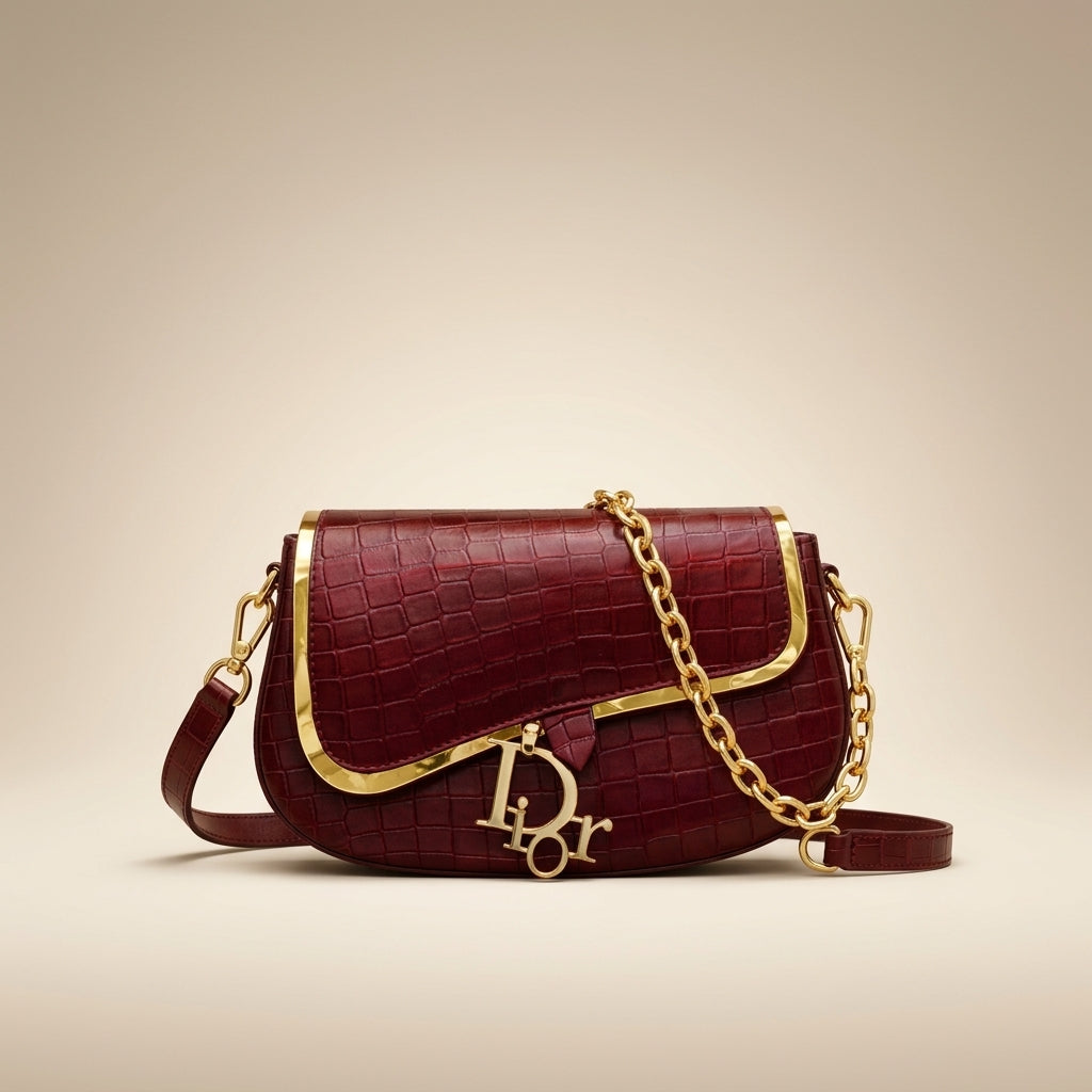 Croc Rexine Shoulder Bag