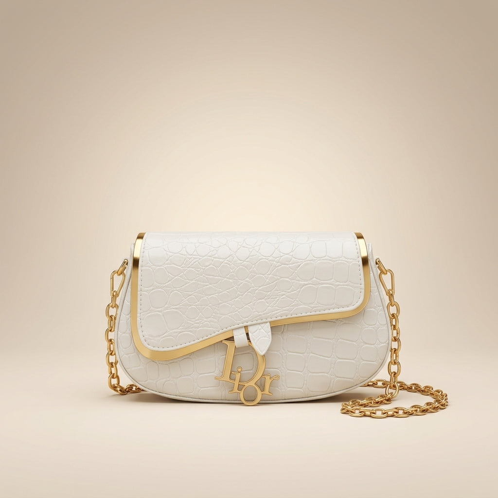 Croc Rexine Shoulder Bag