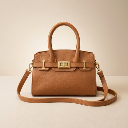 Black Leather Handbag for Women
