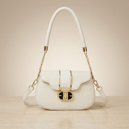 Croc Leather Shoulder Bag