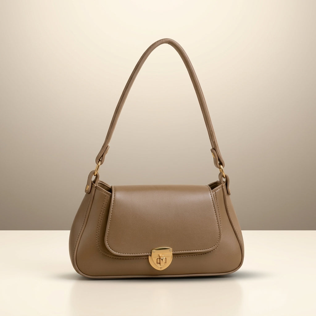 Trendy Brown Leather Handbag for Women