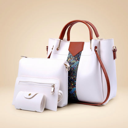 Luxury Paisley Print 4-Piece Handbag Collection