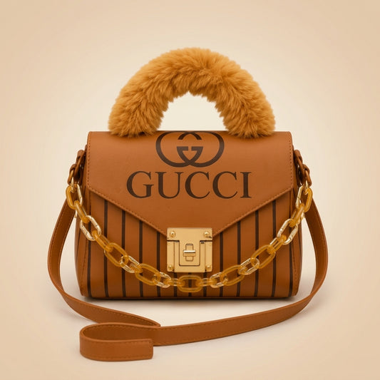 Stylish Gucci Inspired Rexine Printed Handbag