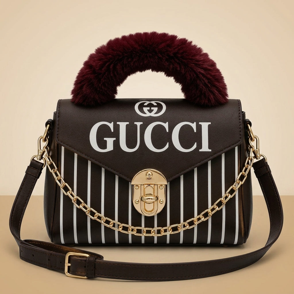 Stylish Gucci Inspired Rexine Printed Handbag
