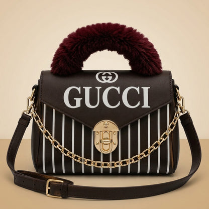 Stylish Gucci Inspired Rexine Printed Handbag